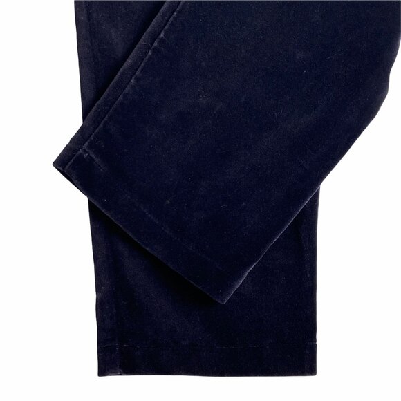Vintage Ralph Lauren Petite Navy Velour 5 Pocket Straight Leg Jeans USA 8P NOS - Picture 3 of 12